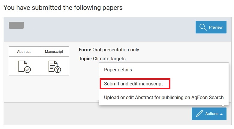 How to submit full paper via Converia